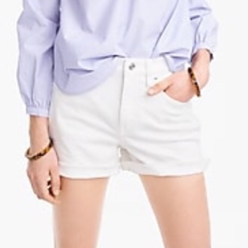J.Crew white denim shorts